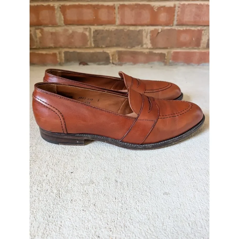 Alden Brown 685 Full Strap Slip On Loafer Leather Dress Shoes Size 11.5 D Mens